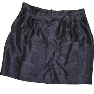 H&M Shimmery Navy A-Line Skirt